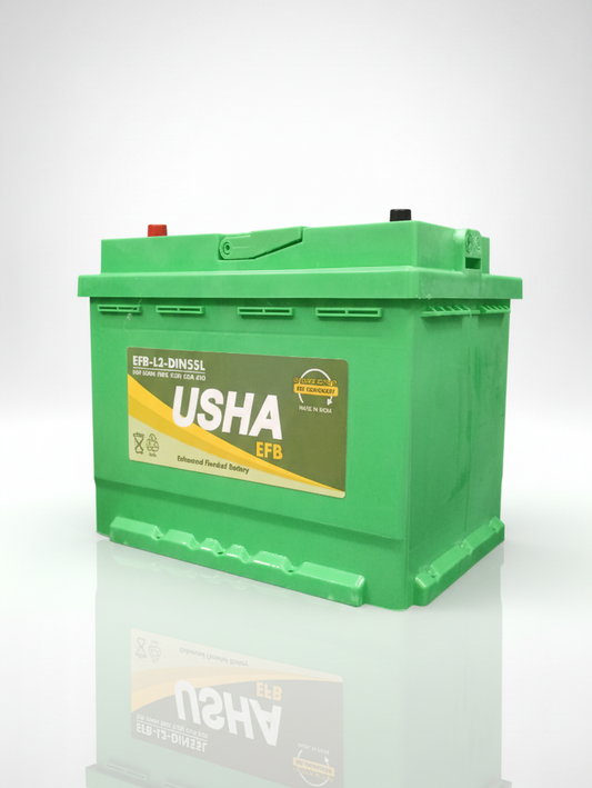 USHA EFB-L2-DIN55L 12V 55AH