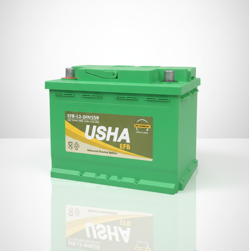 USHA EFB-L2-DIN55R 12V 55AH